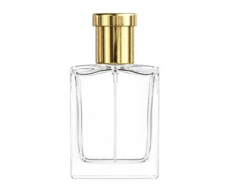 30ml alabaster slim perfume bottle with gold ridged cap