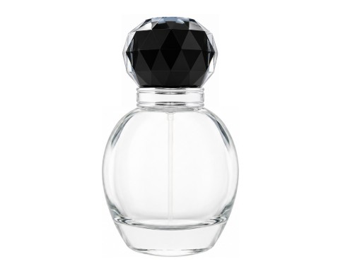 30ml ingot perfume bottle with black silver cap