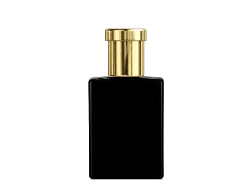 30ml ebony black perfume bottle with gold ridged cap