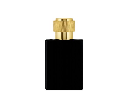 30ml ebony black perfume bottle with gold round cap