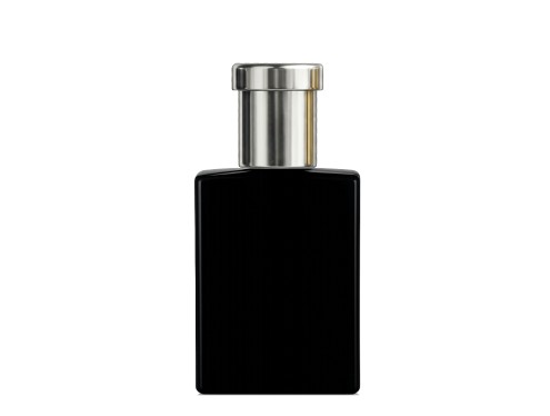 30ml ebony black perfume bottle with silver ridged cap