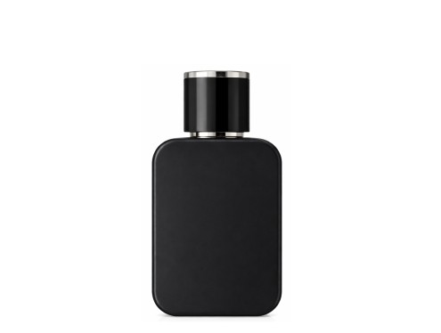 30ml ingot black perfume bottle with black silver cap