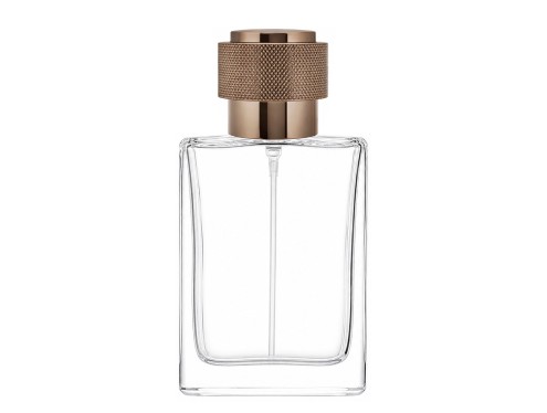 50ml alabaster clear perfume bottle with bronze round cap
