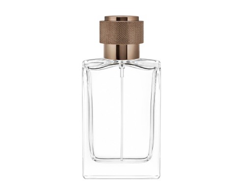 50ml alabaster slim clear perfume bottle with bronze round cap