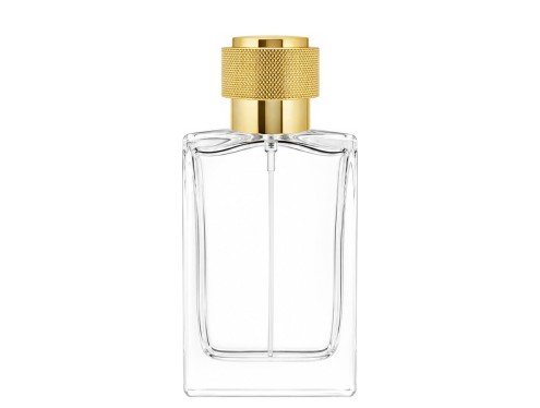 50ml alabaster slim clear perfume bottle with gold round cap