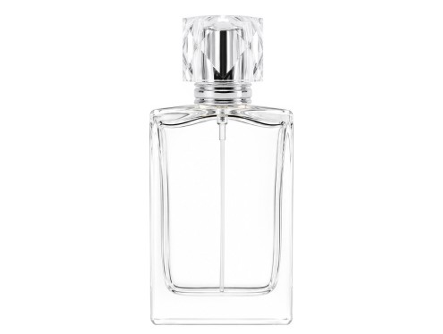 50ml alabaster slim clear perfume bottle with silver diamond cap