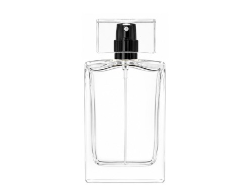 50ml alabaster slim perfume bottle with black clear cap