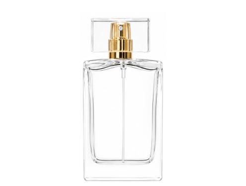 50ml alabaster slim perfume bottle with clear gold cap