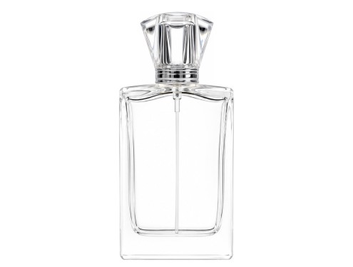 50ml alabaster slim clear perfume bottle with silver crown cap