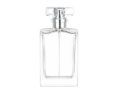 50ml alabaster slim perfume bottle with silver pump clear cap