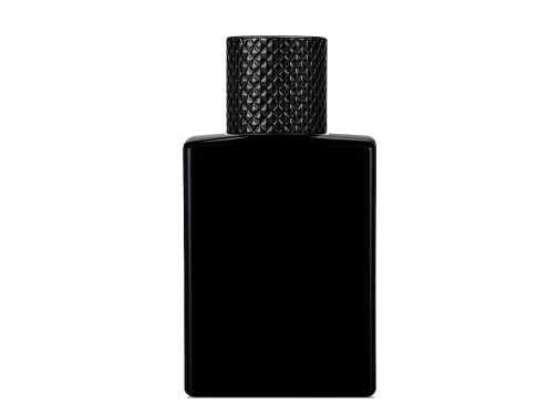 50ml ebony black perfume bottle with black textured cap