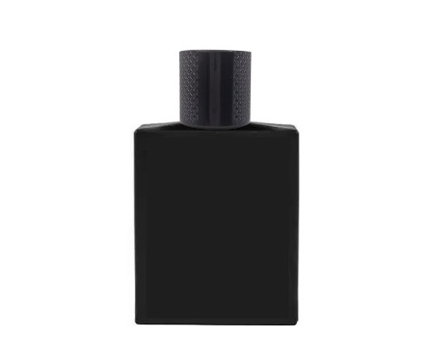 50ml ebony black perfume bottle with silver diamond cap