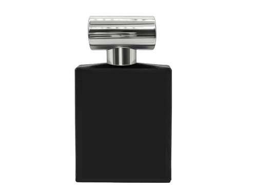 50ml ebony slim black perfume bottle with oval silver cap