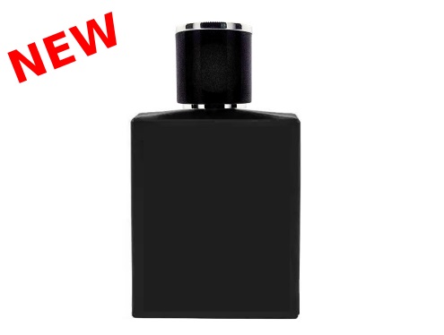 50ml ebony black perfume bottle with round black cap