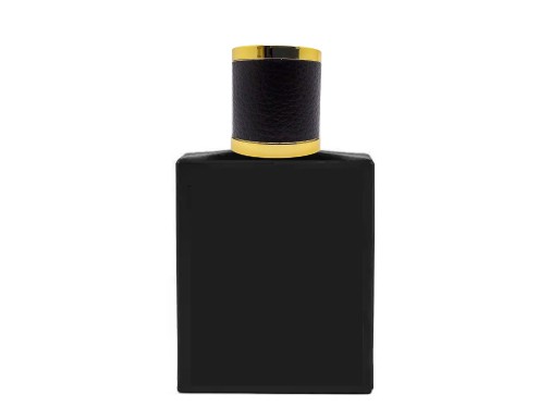 50ml ebony black perfume bottle with silver diamond cap