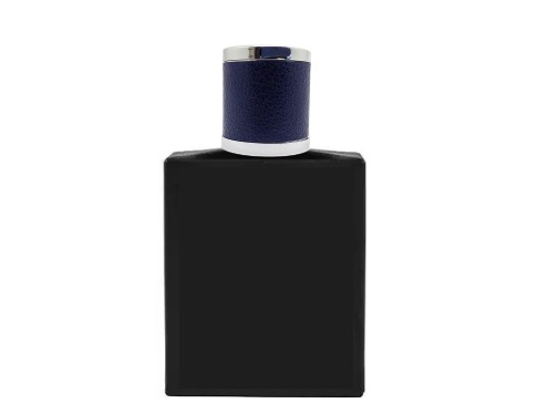 50ml ebony black perfume bottle with silver diamond cap