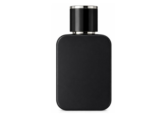 50ml ingot black perfume bottle with black silver cap