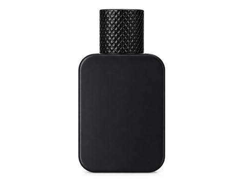 50ml ingot black perfume bottle with black textured cap