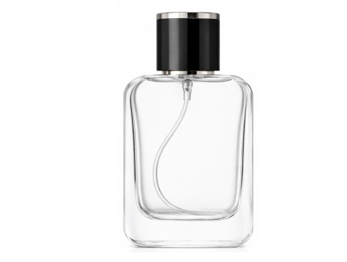 50ml ingot perfume bottle with black sliver cap