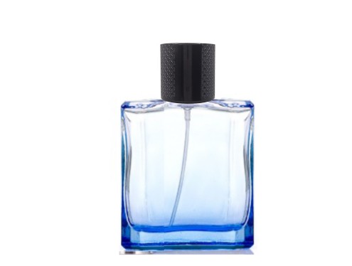 50ml liberty blue perfume bottle with black textured cap