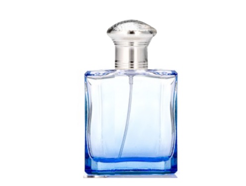 50ml liberty blue perfume bottle with silver cap