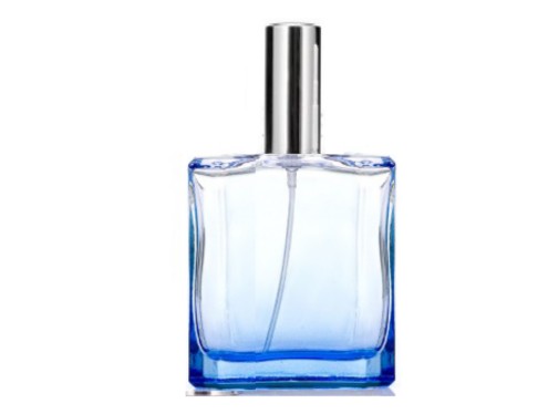 50ml liberty blue perfume bottle with tall silver cap