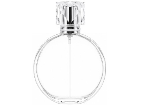 50ml parthenon circular perfume bottle with silver diamond cap
