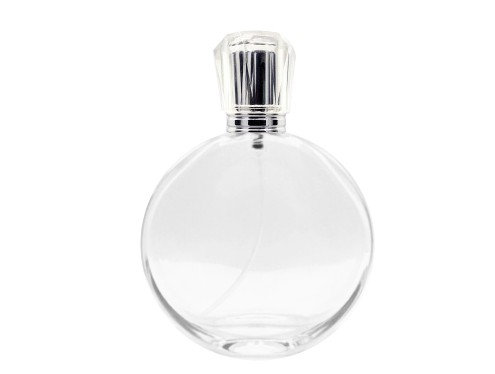 50ml parthenon circular perfume bottle with black gold square cap