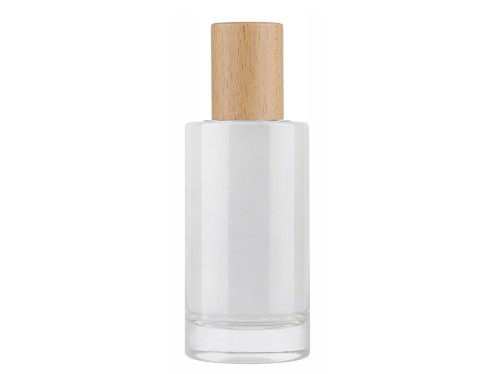 50ml pisa clear perfume bottle with wood cap