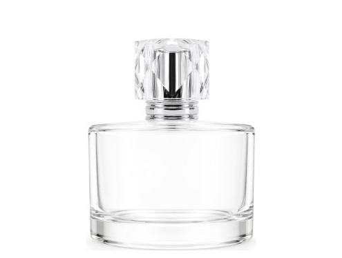 50ml rotunda clear perfume bottle gold flat silver cap