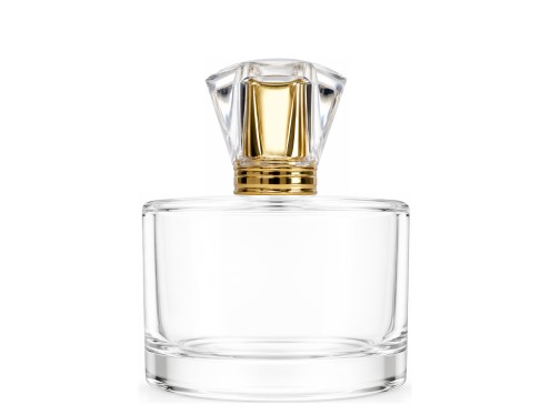 50ml rotunda clear perfume bottle with gold crown cap