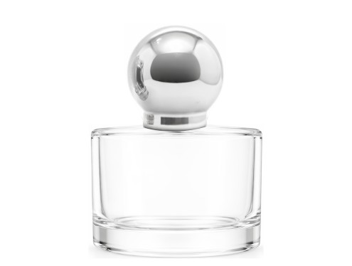 50ml rotunda clear perfume bottle with silver sphere cap