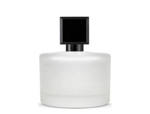 50ml rotunda frosted perfume bottle black square black cap