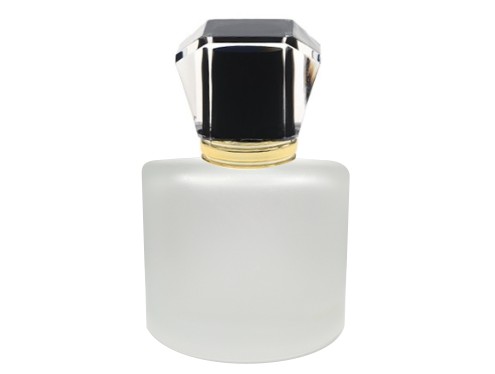 50ml rotunda frosted perfume bottle with black acrylic cap