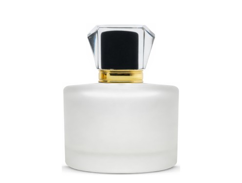 50ml rotunda frosted perfume bottle with black gold acrylic cap