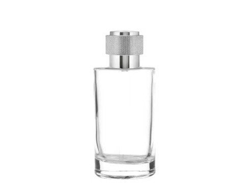50ml tower slim clear perfume bottle with silver round cap