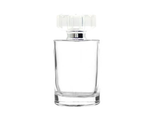 50ml tower squat perfume bottle with clear silver cap