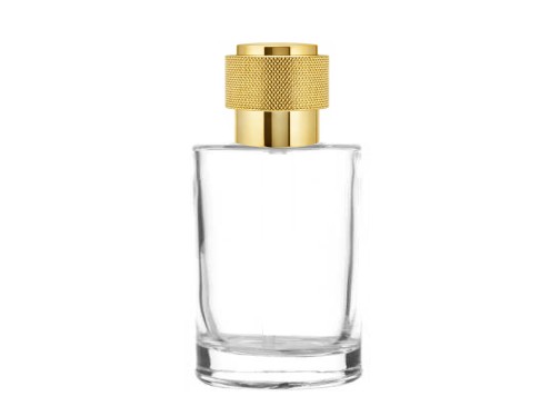 50ml tower squat perfume bottle with gold round cap