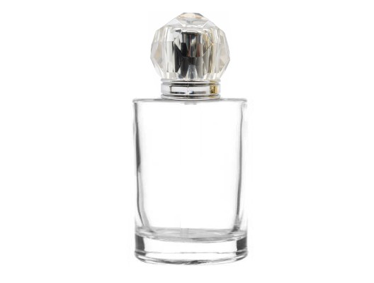 50ml tower squat perfume bottle with silver crown round cap