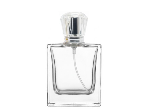 50ml vetiver perfume bottle with silver tall crown cap