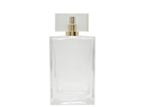 55ml alabaster slim perfume bottle with clear gold cap