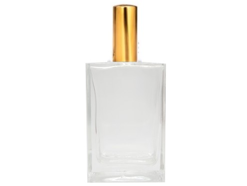 55ml alabaster slim perfume bottle with tall gold cap