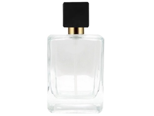 55ml topaz perfume bottle gold pump black square cap