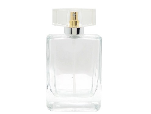 55ml topaz perfume bottle gold pump clear silver cap