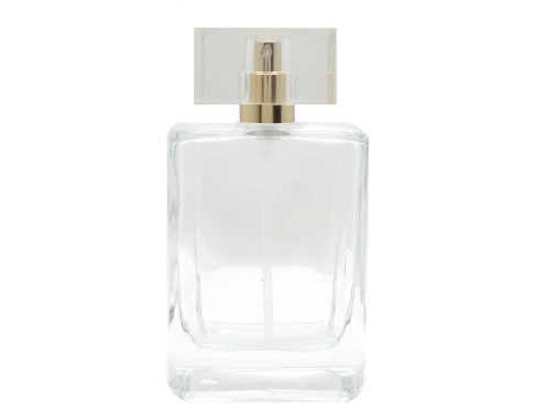 55ml topaz perfume bottle gold pump clear square cap