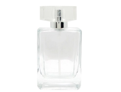 55ml topaz perfume bottle silver pump clear silver cap