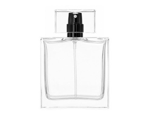 60ml piazza perfume bottle clear/black cap