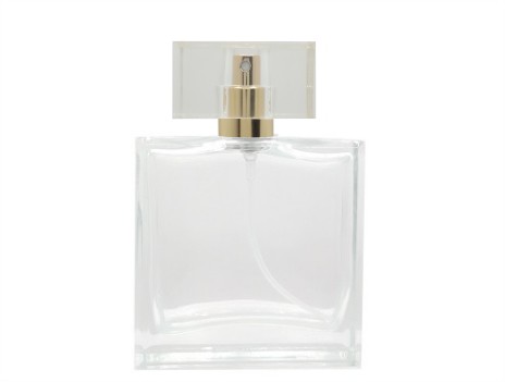 60ml piazza perfume bottle clear/gold cap