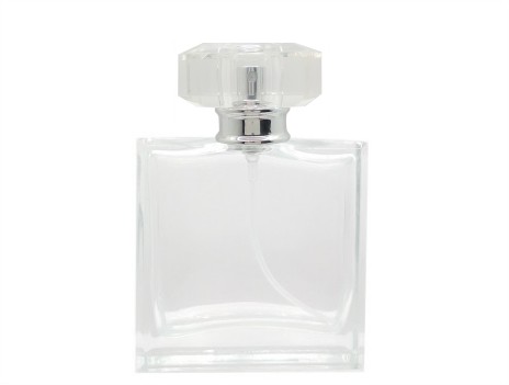 60ml piazza perfume bottle clear/silver acrylic cap