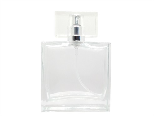 60ml piazza perfume bottle clear/silver cap